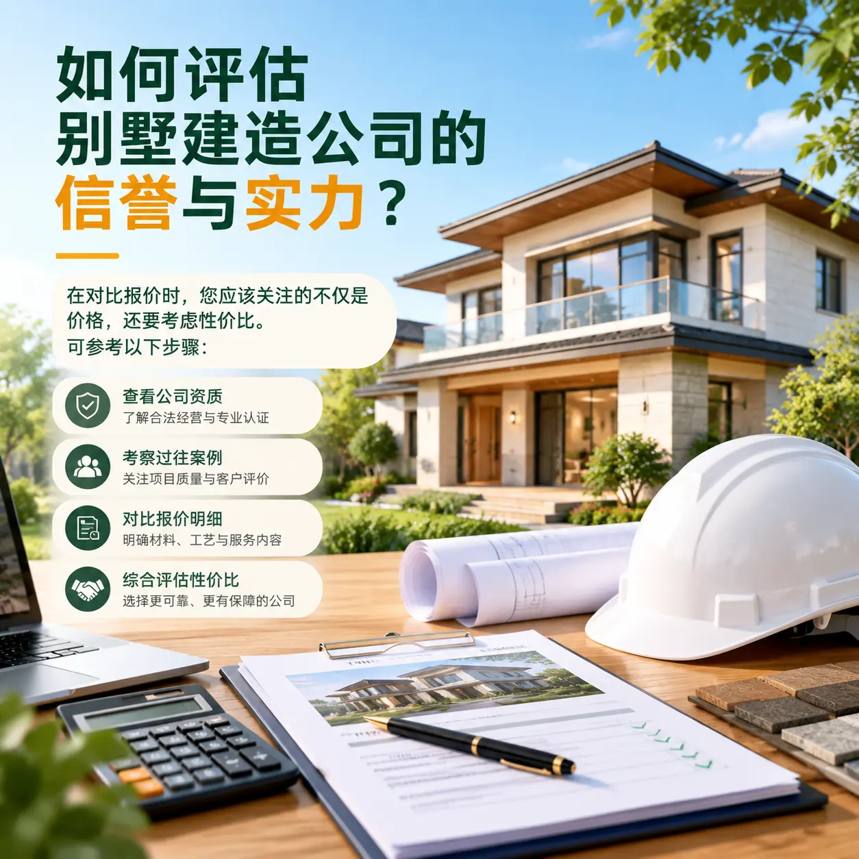 如何评估 岑巩 别墅建造公司的信誉与实力？