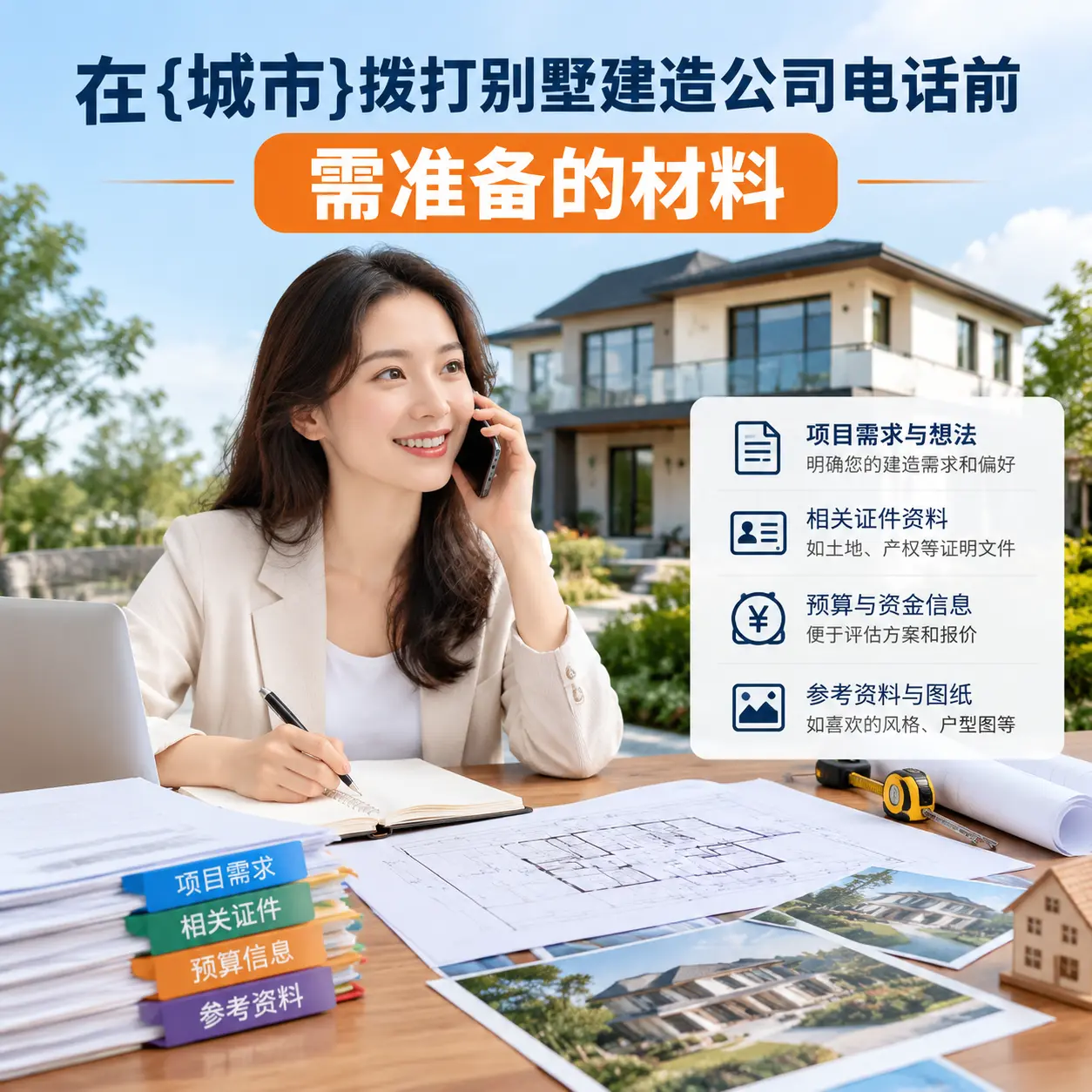 在岑巩拨打别墅建造公司电话前需准备的材料