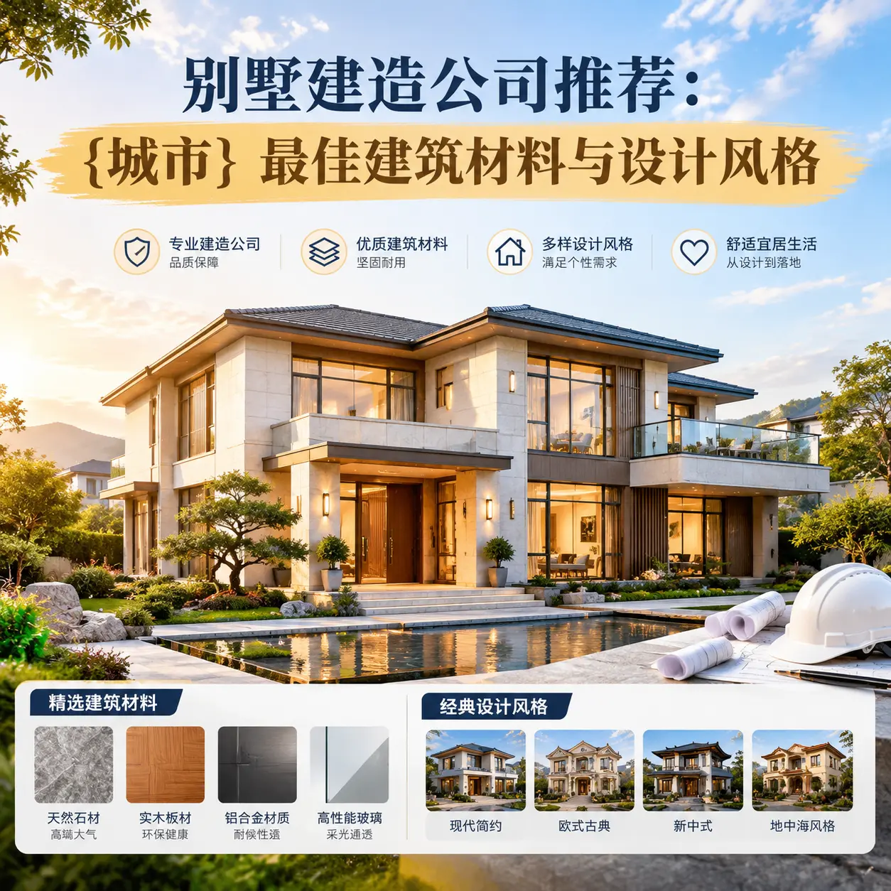 别墅建造公司推荐： 岑巩 最佳建筑材料与设计风格