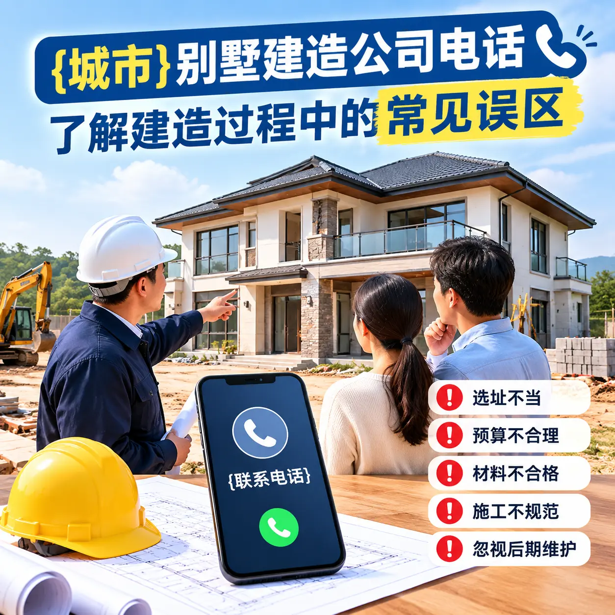 岑巩别墅建造公司电话,了解建造过程中的常见误区